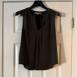 LOFT Women's Chic Black Sleeveless Blouse